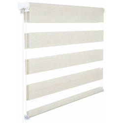 Helloshop26 - Store enrouleur double fixation rapide sans perçage store jour et nuit isolant thermique 45x150cm hêtre