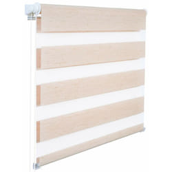 Helloshop26 - Store enrouleur jour et nuit zebra roller double couche 45x150 cm naturel
