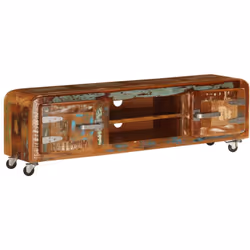 Ce meuble TV de style antique dégage un charme vintage. Il sera un supplément accrocheur à votre intérieur. L'armoire Hi-Fi e ...