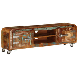 Meuble télé buffet tv télévision design pratique 120 cm bois de récupération massif