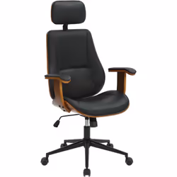 Le fauteuil de bureau allie confort ergonomique et design élégant. Doté d'un revêtement en similicuir souple et d'un dossier  ...