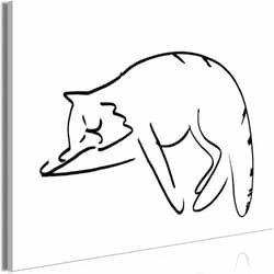 Décoshop26 - Tableau toile de décoration murale impression premium en 1 partie sur châssis en bois motif Les rêves de chat 120x80 cm 110014691