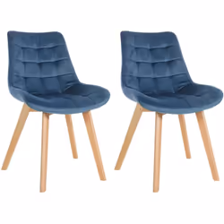 L'ensemble de 2 chaises avec revêtement en velours enrichit parfaitement les espaces modernes et accueillants, attirant tous  ...