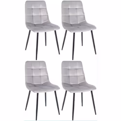 L'ensemble de 4 chaises de salle à manger est constitué de 4 pièces uniques, alliant confort, robustesse et design en même te ...