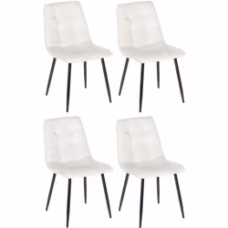 L'ensemble de 4 chaises de salle à manger est constitué de 4 pièces uniques, alliant confort, robustesse et design en même te ...