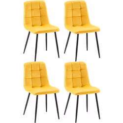 L'ensemble de 4 chaises de salle à manger est constitué de 4 pièces uniques, alliant confort, robustesse et design en même te ...