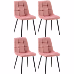 L'ensemble de 4 chaises de salle à manger est constitué de 4 pièces uniques, alliant confort, robustesse et design en même te ...