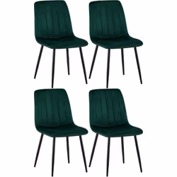 L'ensemble de 4 chaises de salle à manger allie confort, robustesse et design en même temps. Conçus dans un style contemporai ...