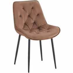 Notre chaise de salle à manger combine un grand confort d'assise avec un look moderne. Cette chaise rembourrée est donc un ex ...