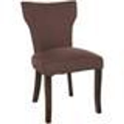 Chaise de salle à manger - Non spécifié - Marron - Tissu 100% polyester - Pieds en bois massif - 1 place