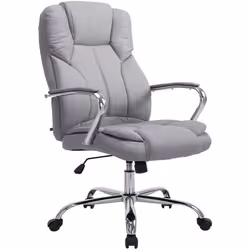 Fauteuil de bureau - Non spécifié - XXL - Tissu gris - Métal chrome - 210 kg