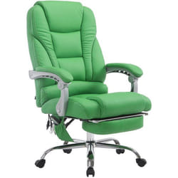 Fauteuil de bureau - Non spécifié - Modèle 10_0002585 - Massage 7 points - PVC vert - Dossier inclinable
