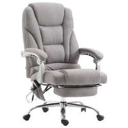 Fauteuil de bureau - Non spécifié - 10_0002591 - Massage - Repose-pieds ajustable - Tissu gris