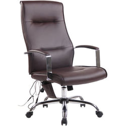 Fauteuil de bureau - MARQUE - 10_0002605 - Massage - Réglable en hauteur - PVC marron
