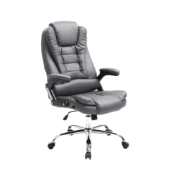 Chaise de bureau rembourrée - Gris