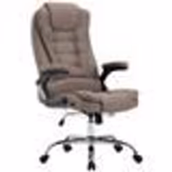 Fauteuil de bureau XXL - MARQUE - Modèle - Tissu taupe - Accoudoirs - 150 kg