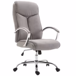 Fauteuil de bureau XL - MARQUE - 10_0002709 - Tissu gris - Mécanisme dinclinaison - 140 kg max