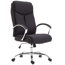 Fauteuil de bureau XL - MARQUE - 10_0002710 - Tissu noir - Mécanisme dinclinaison - 140 kg max