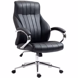 Fauteuil de bureau - MARQUE - Ergonomique - Cuir véritable - Pivotant 360° - Réglable en hauteur