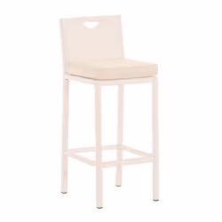 Tabouret de bar - Noname - Modèle 10_0002934 - Polyrotin - Aluminium - Blanc