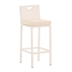 Tabouret de bar - Noname - Modèle 10_0002934 - Polyrotin - Aluminium - Blanc