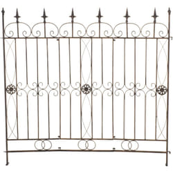 Décoshop26 - Clôture bordure de jardin 115x125 cm en métal bronze 100002950
