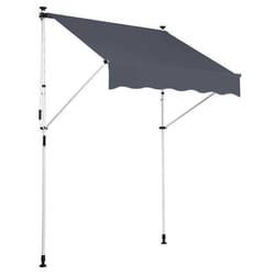 Store banne terrasse - ANTHRACITE - 300 cm - Installation sans perçage - Anti-UV 50+ - Réglable