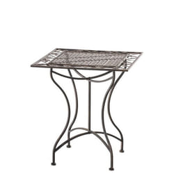 Table de jardin - Design rustique - Fer forgé - Bronze - 60x60cm - Extérieur