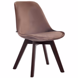 Chaise de salle à manger - Design Scandinave - Velours Marron - Piètement Bois - Confort Optimal - 1 Place
