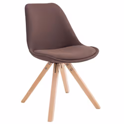 Chaise de salle à manger - Design Scandinave - Tissu Marron - Pieds en Bois Clair - Confort Optimal - 1 Place
