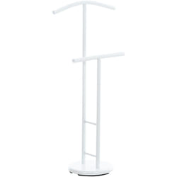 Décoshop26 - Valet de nuit portant de chambre en métal blanc 100003510