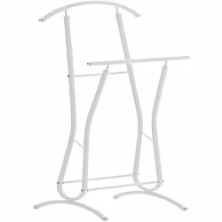 Valet de nuit portant de chambre design simple en metal blanc 10_0003515