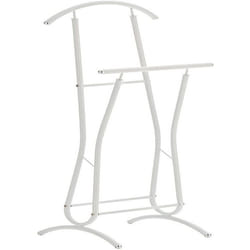 Valet de nuit portant de chambre design simple en metal blanc 10_0003515