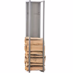 Range bûches - Non spécifié - 180x25 cm - Acier inoxydable - Pratique et élégant - À monter soi-même