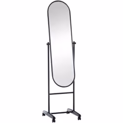 Le miroir sur pied allie un design élégant à une fonctionnalité pratique. Sa forme ovale et son cadre métallique robuste lui ...