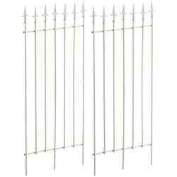 Décoshop26 - Lot de 2 treillis support pour plantes grimpantes décoration de jardin en métal blanc 100003833