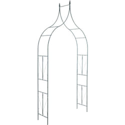 Décoshop26 - Arche à rosiers support pour plantes grimpantes décoration jardin 215x37 cm en métal vert 100003860