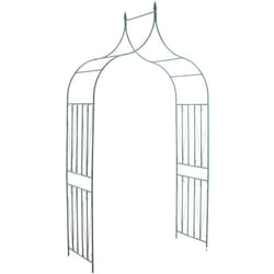 Arche à rosiers support pour plantes grimpantes décoration jardin 215x140 cm en métal vert 100003861