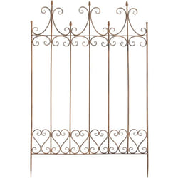 Décoshop26 - Treillis de jardin support plantes grimpantes décoration métal marron vieilli 100003879