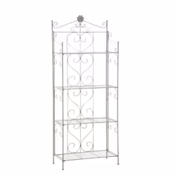 Etagère - Non spécifié - 4 niveaux - Métal vert vieilli - Style rustique - 160x60 cm