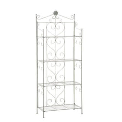 Etagère - Non spécifié - 4 niveaux - Métal vert vieilli - Style rustique - 160x60 cm
