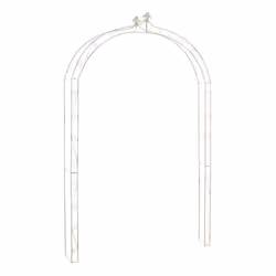 Arche à rosiers - Metal - Creme vieilli - Hauteur 246 cm - Largeur 143 cm - Poids 45 kg