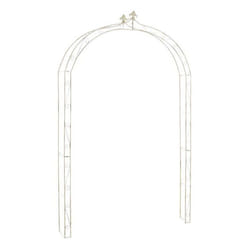 Arche à rosiers - Metal - Creme vieilli - Hauteur 246 cm - Largeur 143 cm - Poids 45 kg