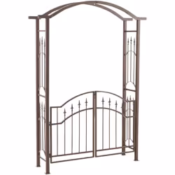 Notre arche à rosiers avec porte est joliment décoré avec de nombreux détails et vous servira non seulement comme support pou ...