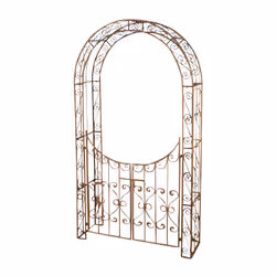Cette arche de jardin est le support idéal pour vos plantes de jardin, elle est fabriqué en fer forgé et à la main et par con ...