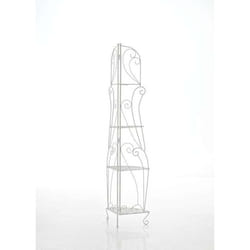 Étagère dangle - Vintage - Métal blanc - Pliable - Rangement cuisine - Multi-usages