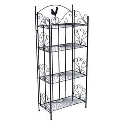 Étagère de rangement - Métal - Noir - 153 cm - Romantique - Meuble de jardin