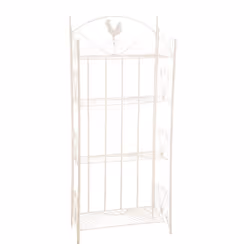 Étagère de rangement - Crème - Métal - 153 cm - Romantique - Meuble de jardin