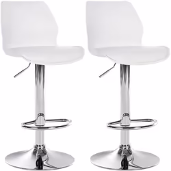 Tabourets de bar - Non spécifié - Lot de 2 - Réglable en hauteur - PVC et métal - Design contemporain
