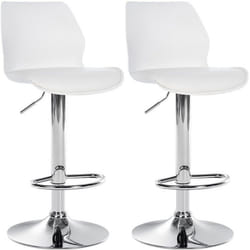 Tabourets de bar - Non spécifié - Lot de 2 - Réglable en hauteur - PVC et métal - Design contemporain